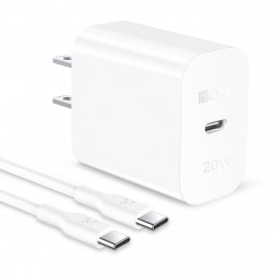Charger Mobile 1Hora Type-C To Type-C 20W Gar153 White